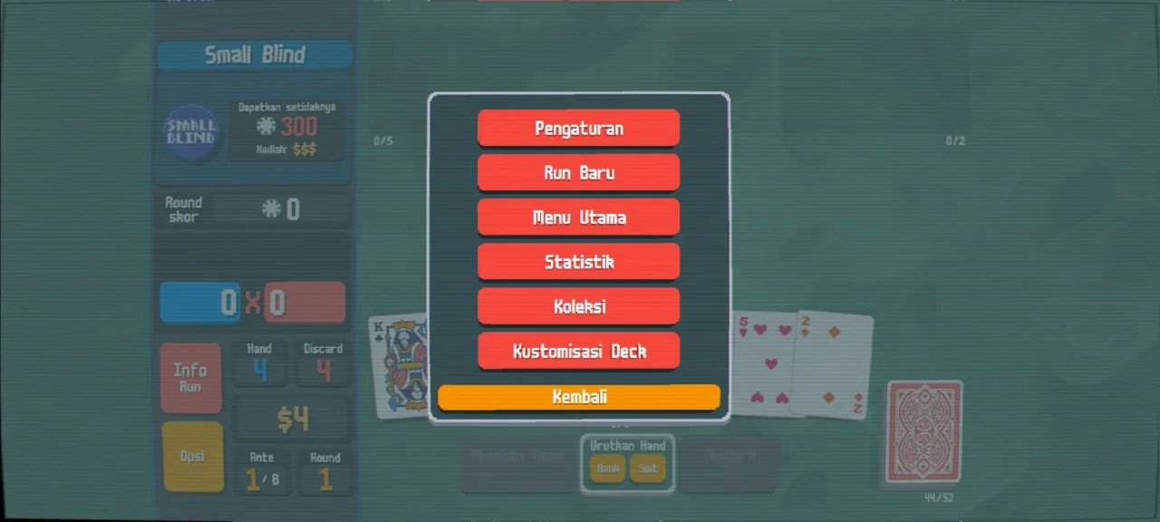 Tangkapan layar Balatro Mod Bahasa Indonesia Android, 3 dari 5