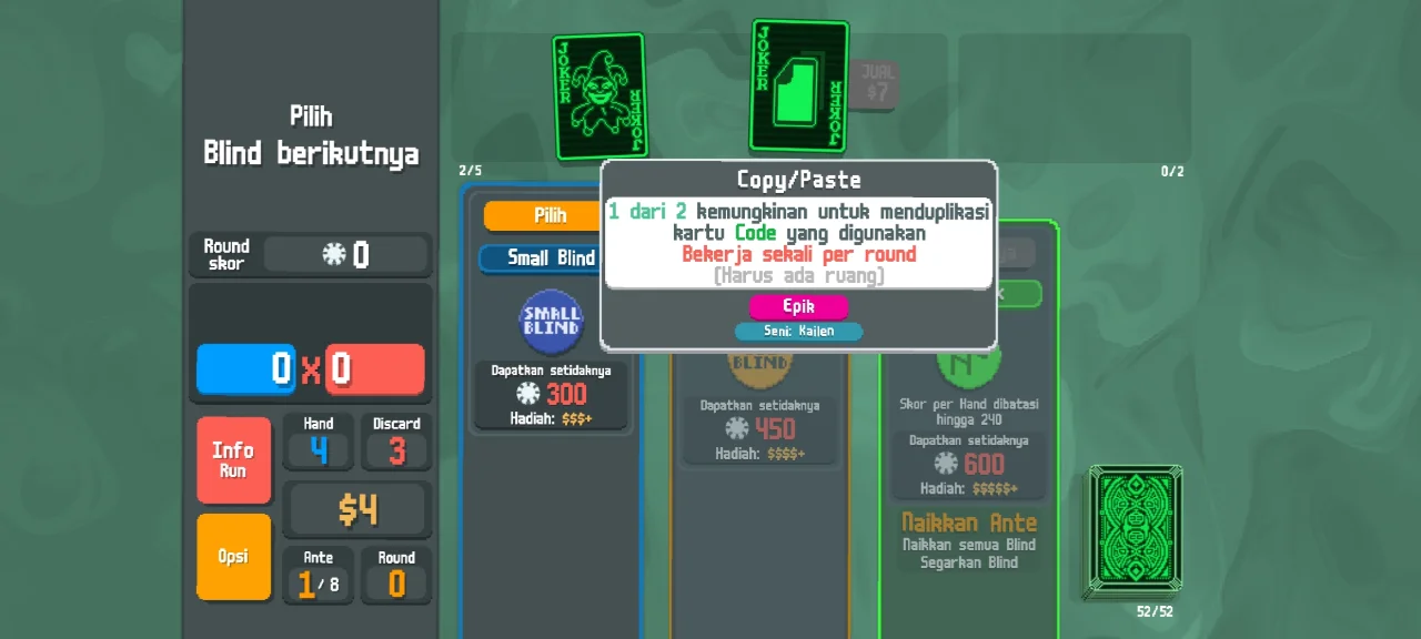 Tangkapan layar Balatro Mod Cryptid Bahasa Indonesia Android, 6 dari 6