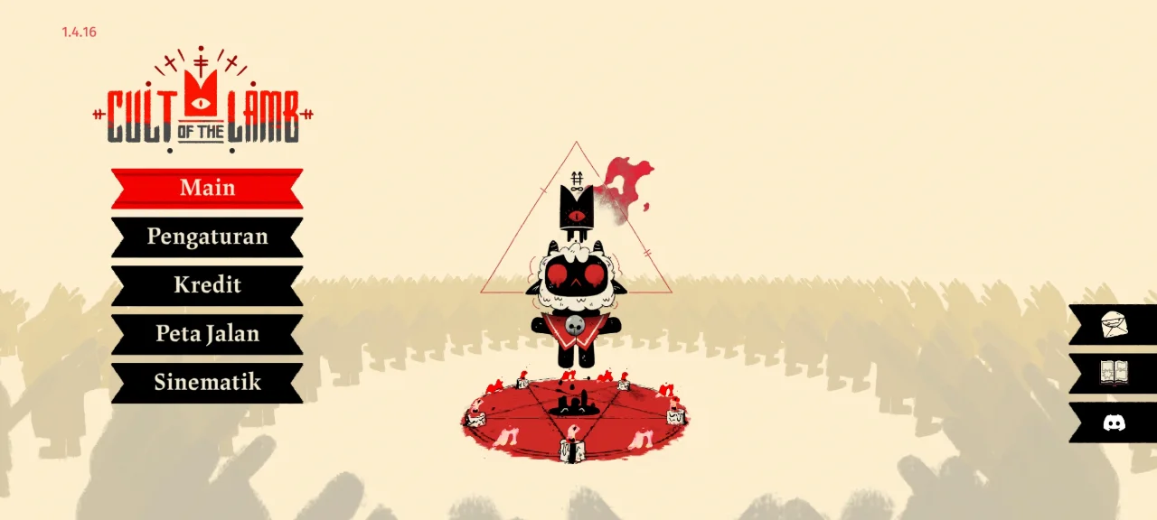 Tangkapan layar Cult of the Lamb Bahasa Indonesia Android, 1 dari 4